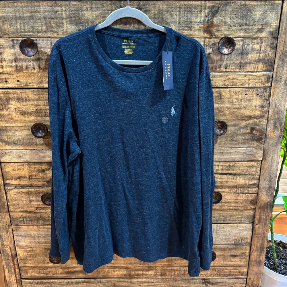 Polo by Ralph Lauren Men's Navy Long‎ Sleeve Shirt